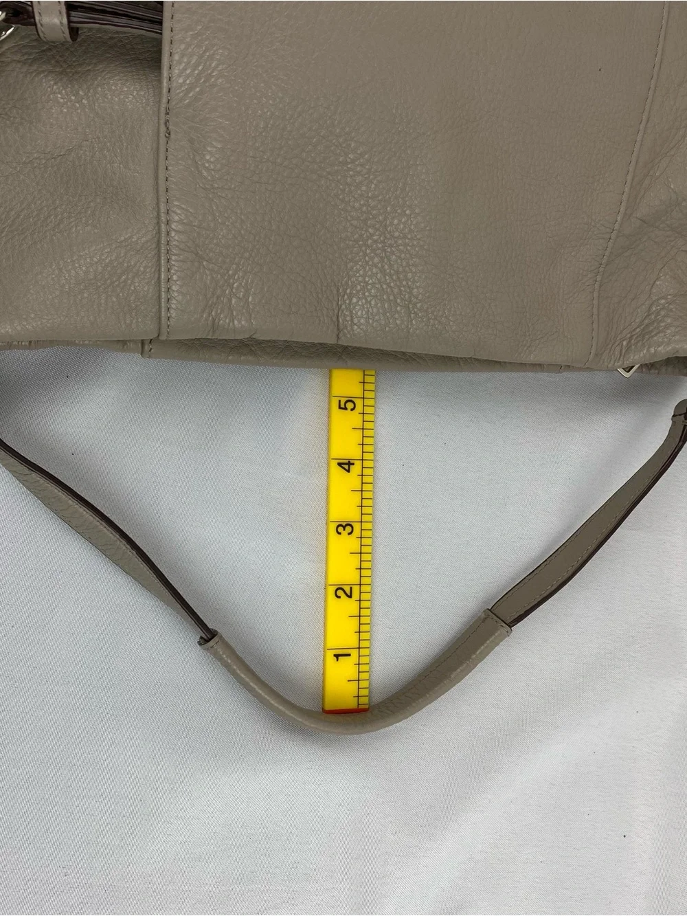 Coach Isabelle Taupe Grey Pebble Leather Hobo 3 Way Shoulder Crossbody Hand Bag